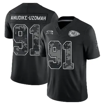 ＃91 Youth Felix Anudike-Uzomah Black Limited Kansas City Chiefs 2026 Salute to Service Stitched Jersey