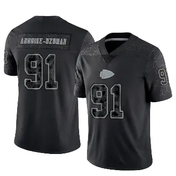 ＃91 Youth Felix Anudike-Uzomah Black Limited Kansas City Chiefs Reflective Jersey